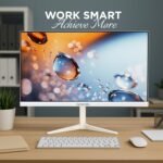 22-Inch Frameless Flat LED Light Weight Monitor (White, 100Hz) - Image 5