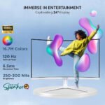 24-Inch Frameless Curved LED Monitor (White, 120Hz) - Image 2