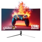 24-Inch Frameless Curved LED Monitor (White, 120Hz)