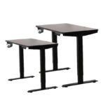 Compudesk (Hydraulic Computer Desk) Dark Brown with Black Frame