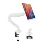 Single Desktop Power Arm White IVST02W
