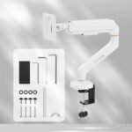 Single Desktop Power Arm White IVST02W - Image 5