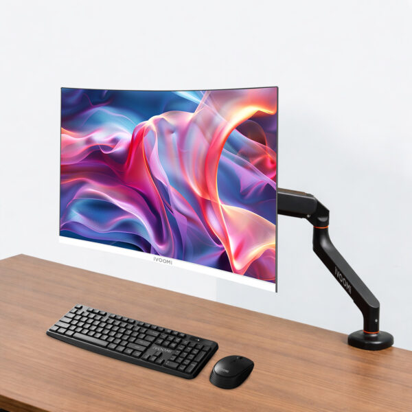 Monitor 27" Frameless Curve + Monitor Arm + Spice Combo