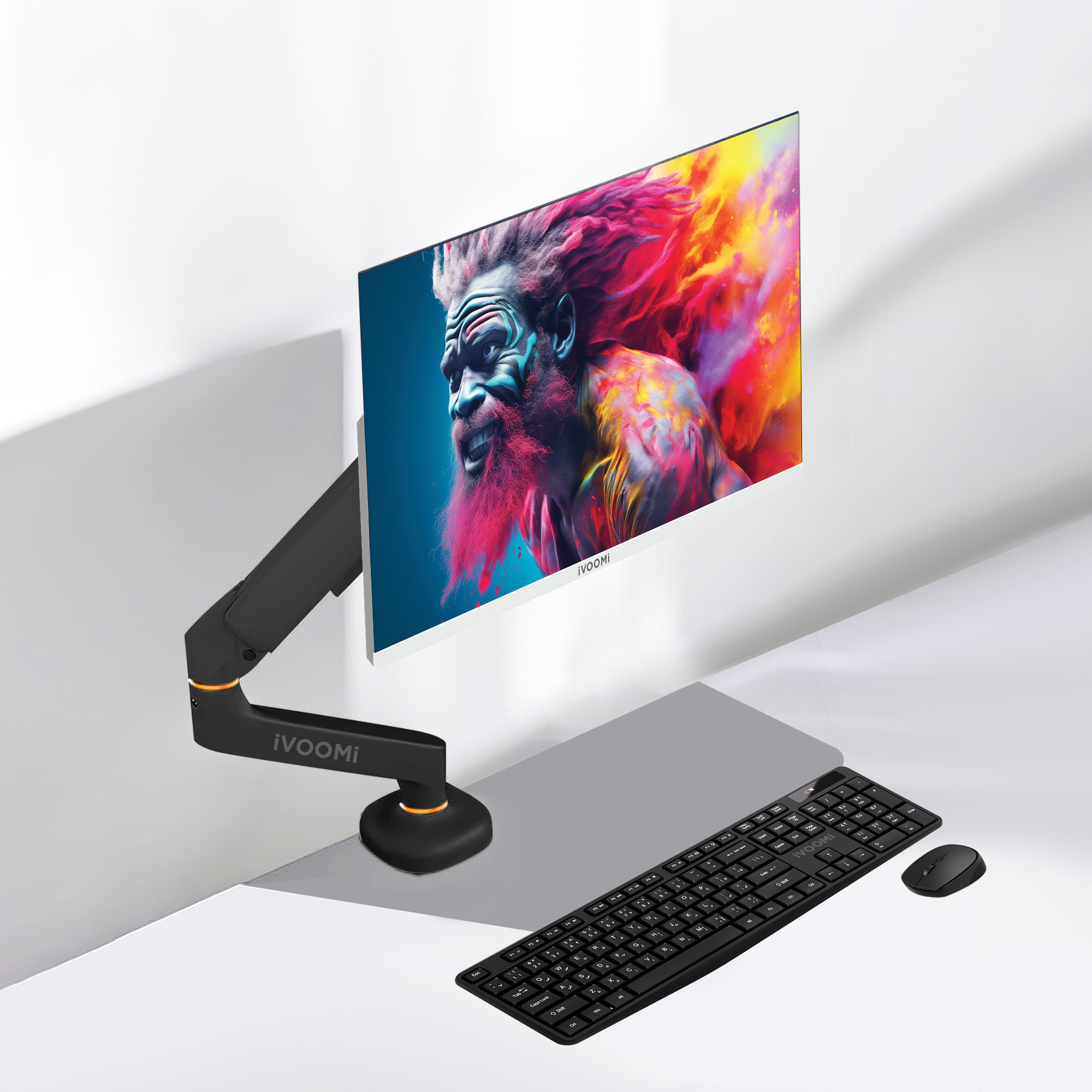 Monitor 24" Frameless Flat + Monitor Arm + Spice Combo