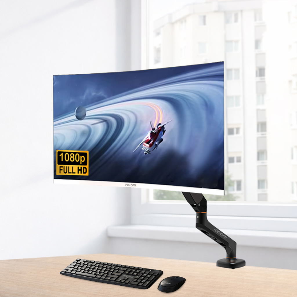 Monitor 32" Frameless Curve + Monitor Arm + Spice Combo