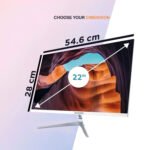 22-Inch Frameless Flat LED Monitor (White, 100Hz) - Image 4