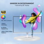 22-Inch Frameless Flat LED Monitor (White, 100Hz) - Image 6