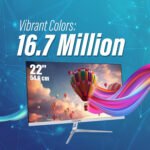 22-Inch Frameless Flat LED Monitor (White, 100Hz) - Image 8