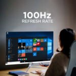 22-Inch Frameless Flat LED Monitor (White, 100Hz) - Image 9