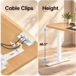 Cable Clips and Adjustable Height Desk