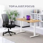 Modern Oak Standing Desk Workspace