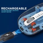 Opaque Blue Wireless Mouse - Image 6