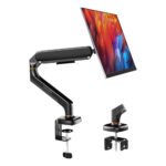 Single Desktop Power Arm Black IVST02B