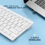 Zoox White Wireless Keyboard & Mouse Combo - Image 2